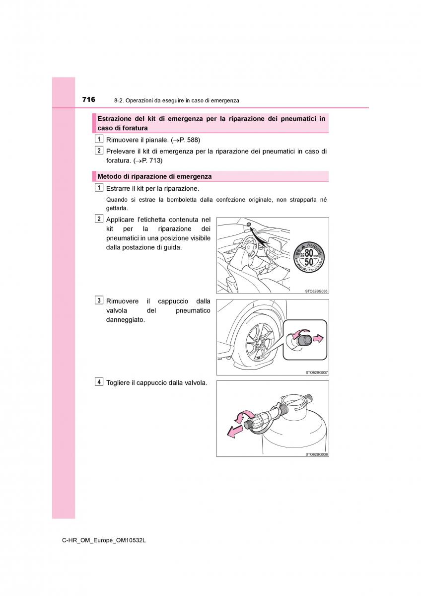 Toyota C HR manuale del proprietario / page 716