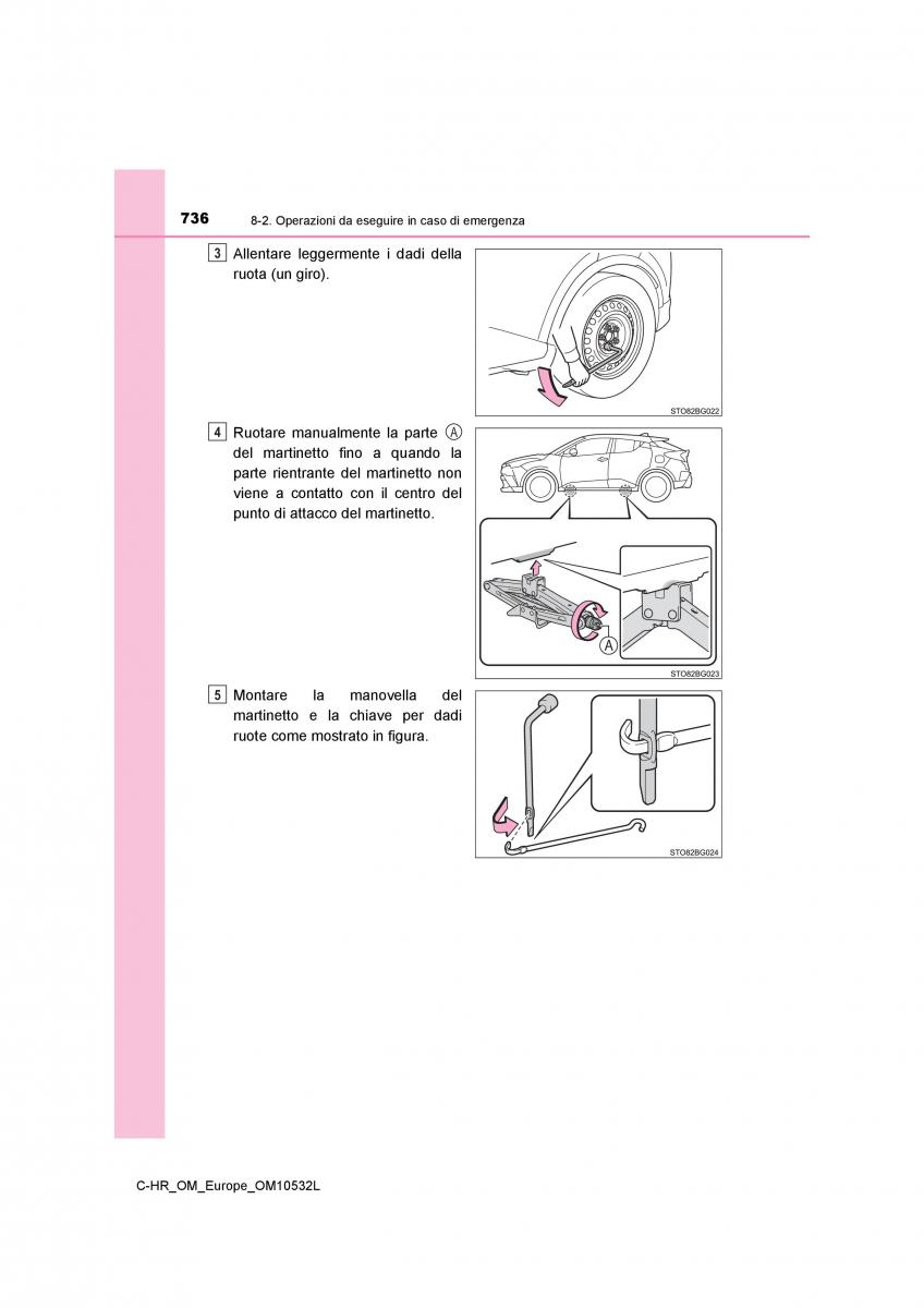 Toyota C HR manuale del proprietario / page 736