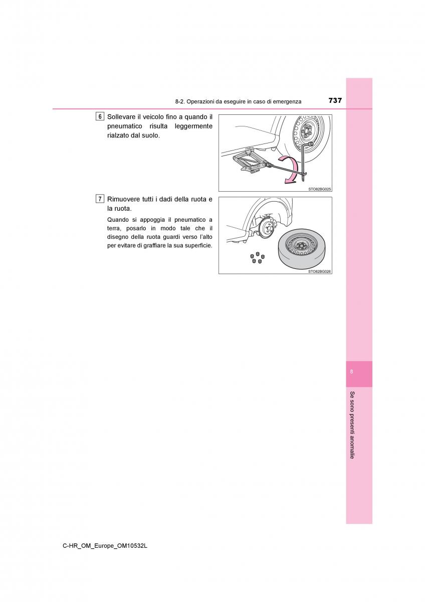 Toyota C HR manuale del proprietario / page 737