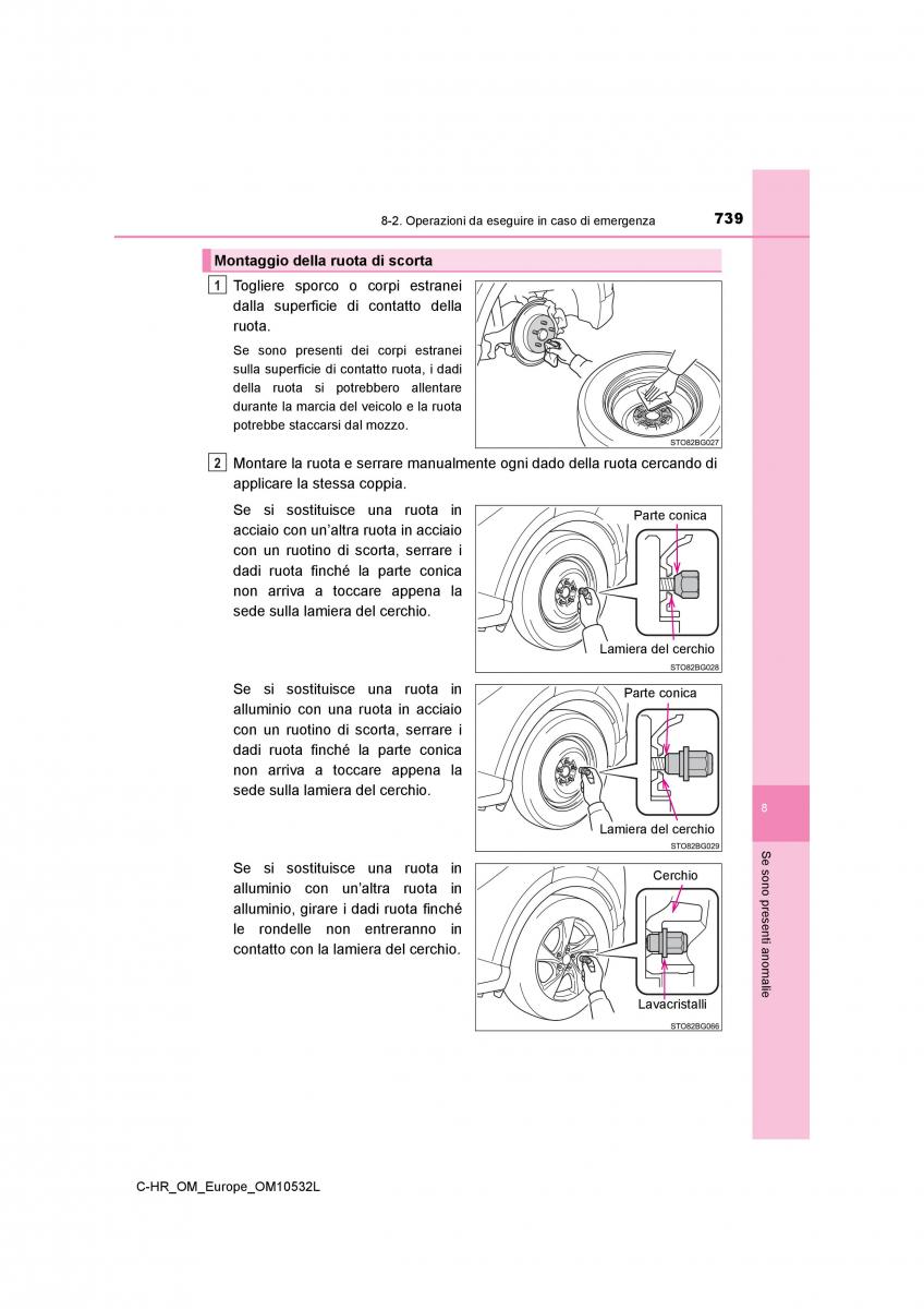 Toyota C HR manuale del proprietario / page 739