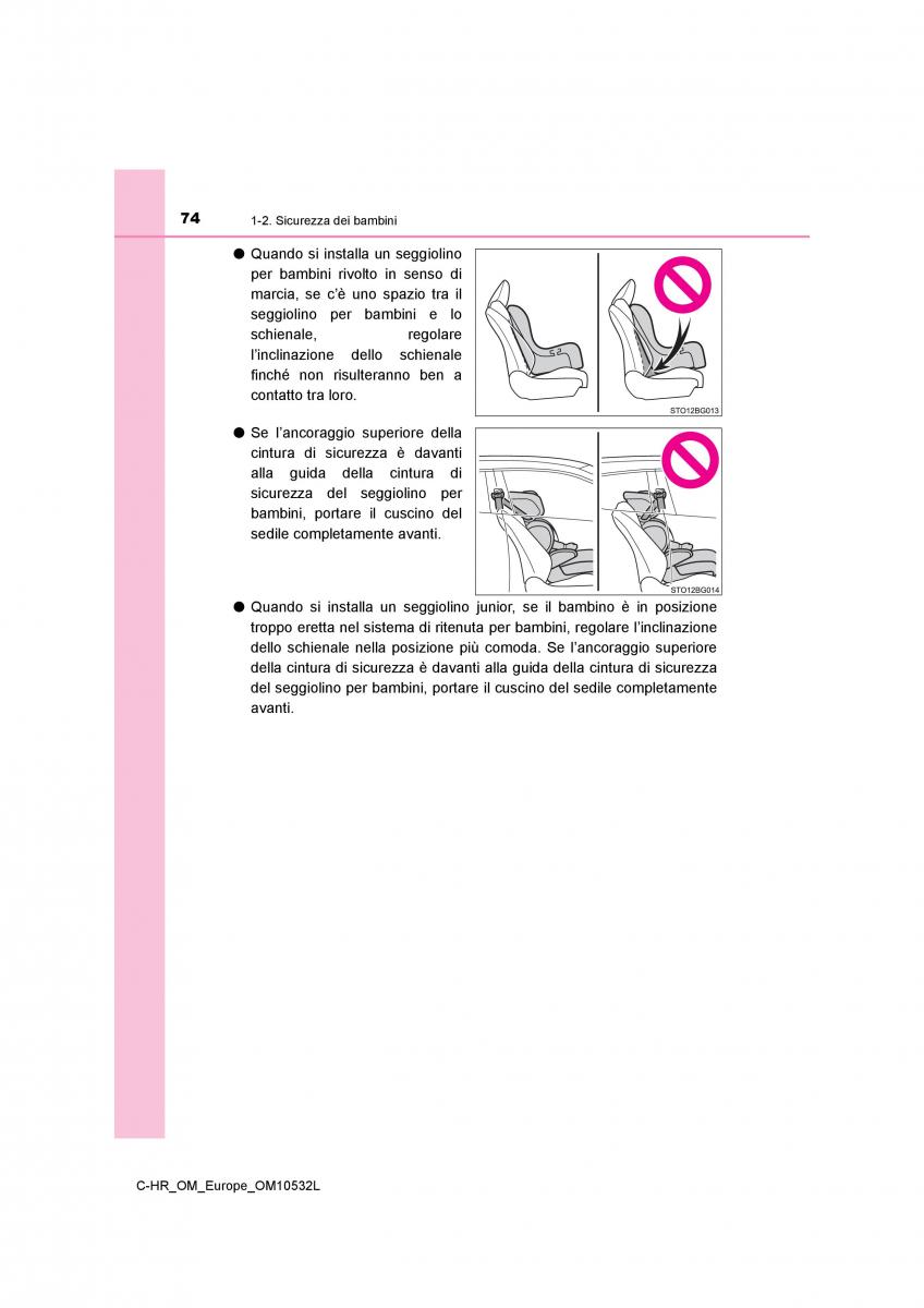 Toyota C HR manuale del proprietario / page 74