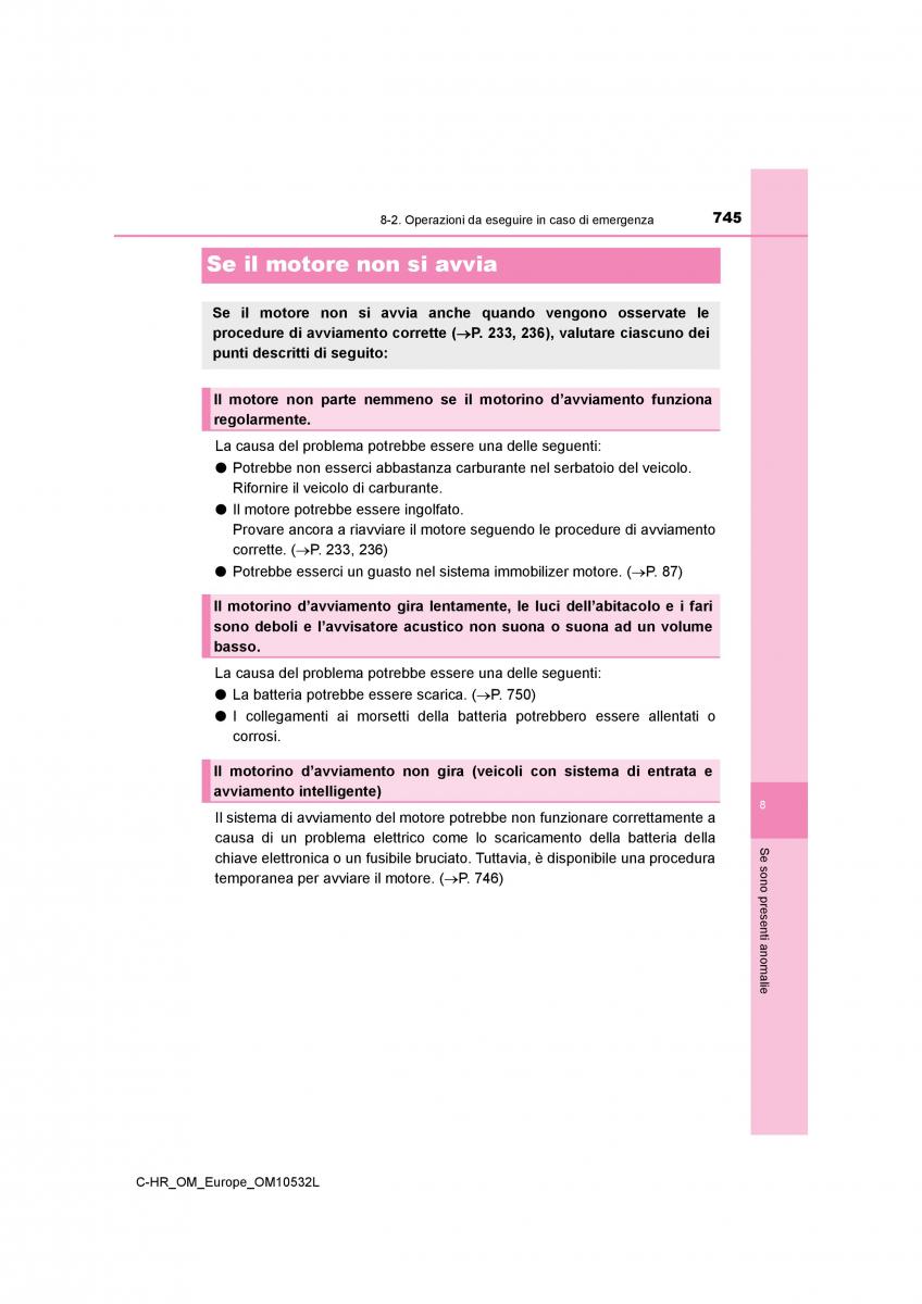 Toyota C HR manuale del proprietario / page 745