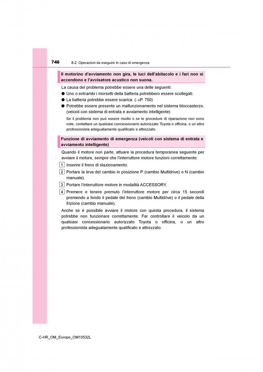 Toyota C HR manuale del proprietario / page 746