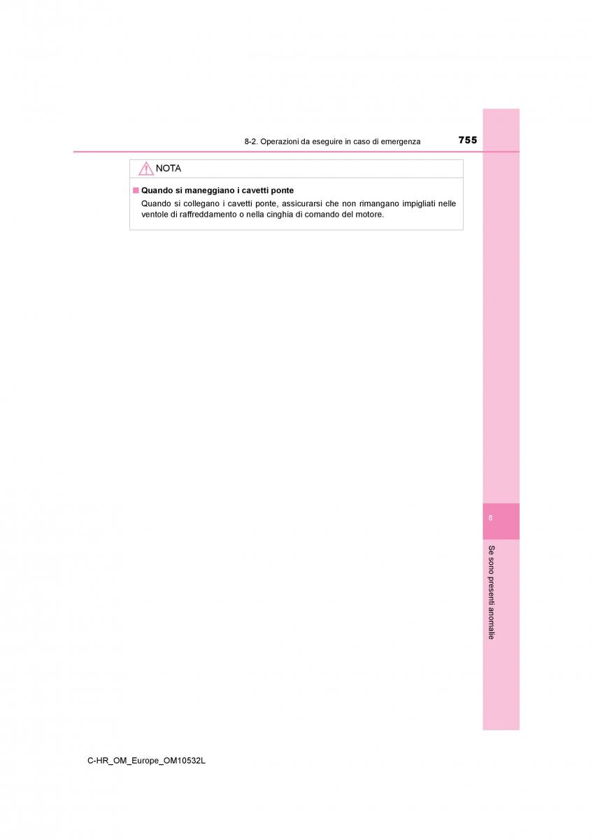 Toyota C HR manuale del proprietario / page 755