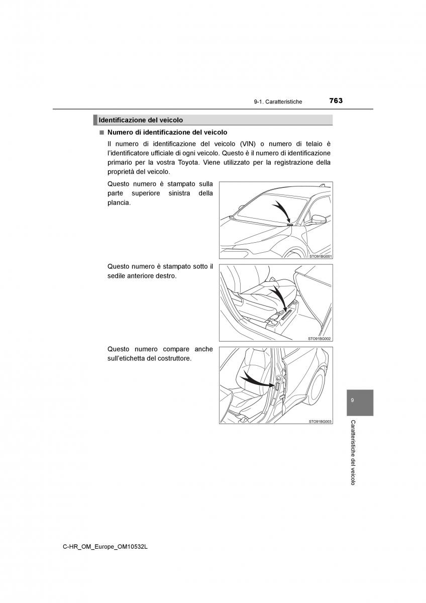 Toyota C HR manuale del proprietario / page 763