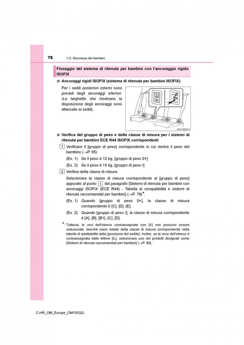 Toyota C HR manuale del proprietario / page 78