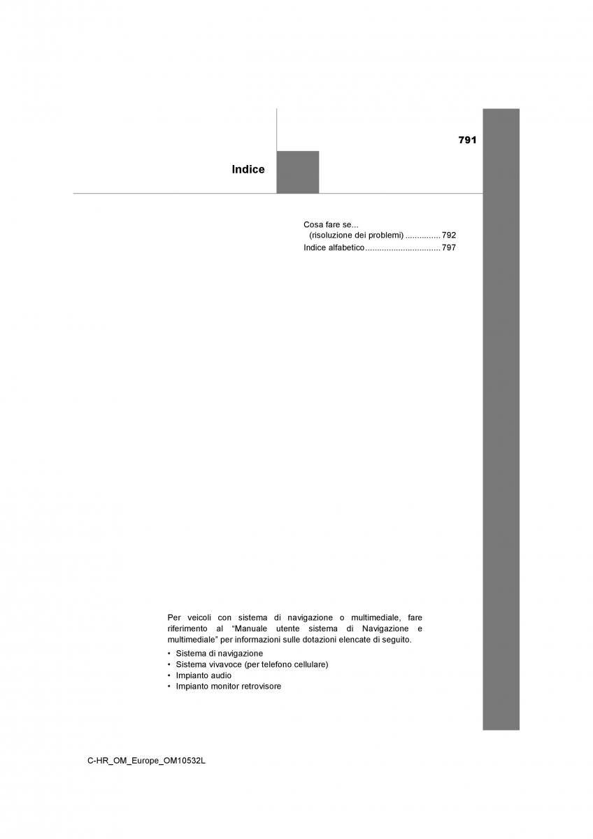 Toyota C HR manuale del proprietario / page 791