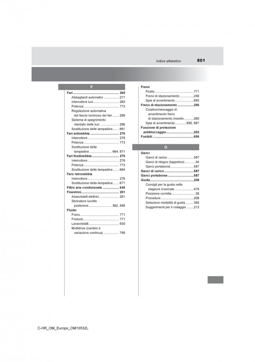 Toyota C HR manuale del proprietario / page 801