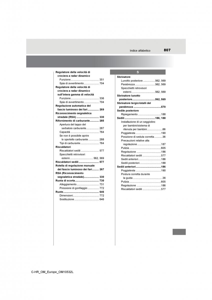 Toyota C HR manuale del proprietario / page 807