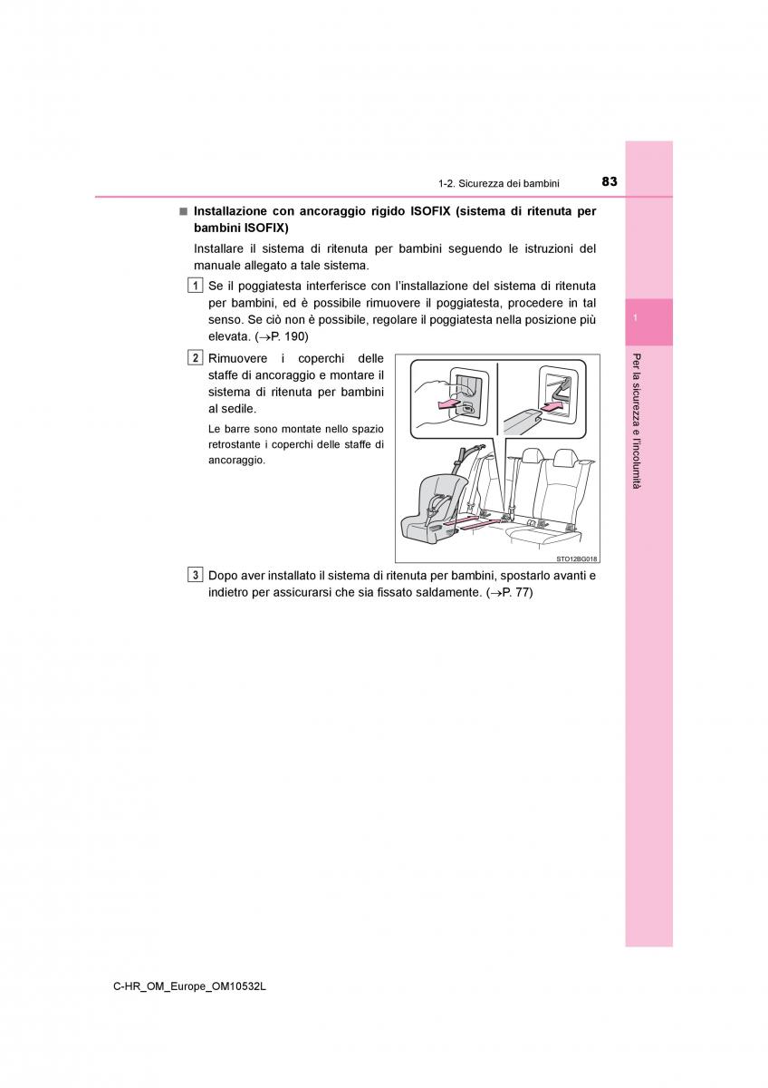 Toyota C HR manuale del proprietario / page 83