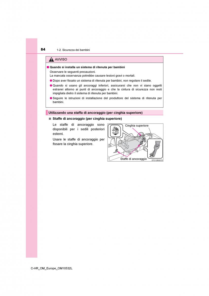 Toyota C HR manuale del proprietario / page 84