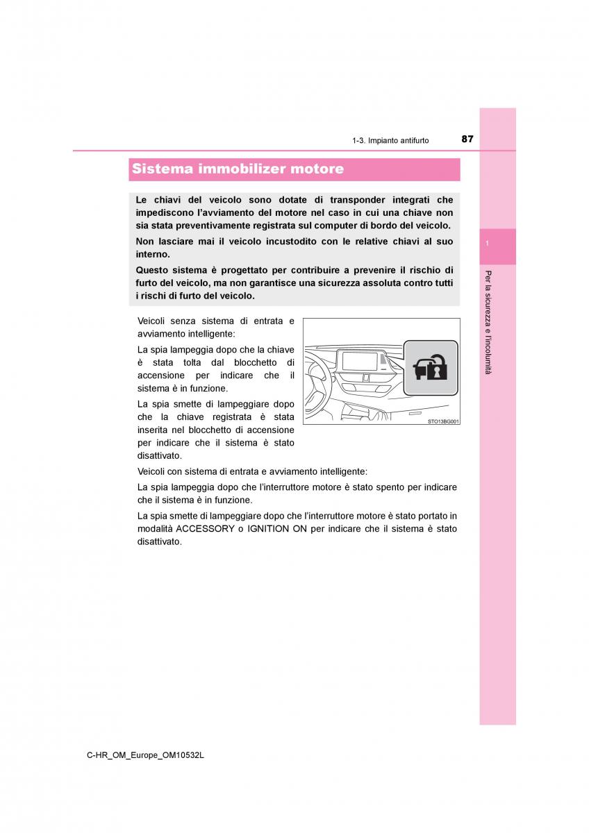 Toyota C HR manuale del proprietario / page 87