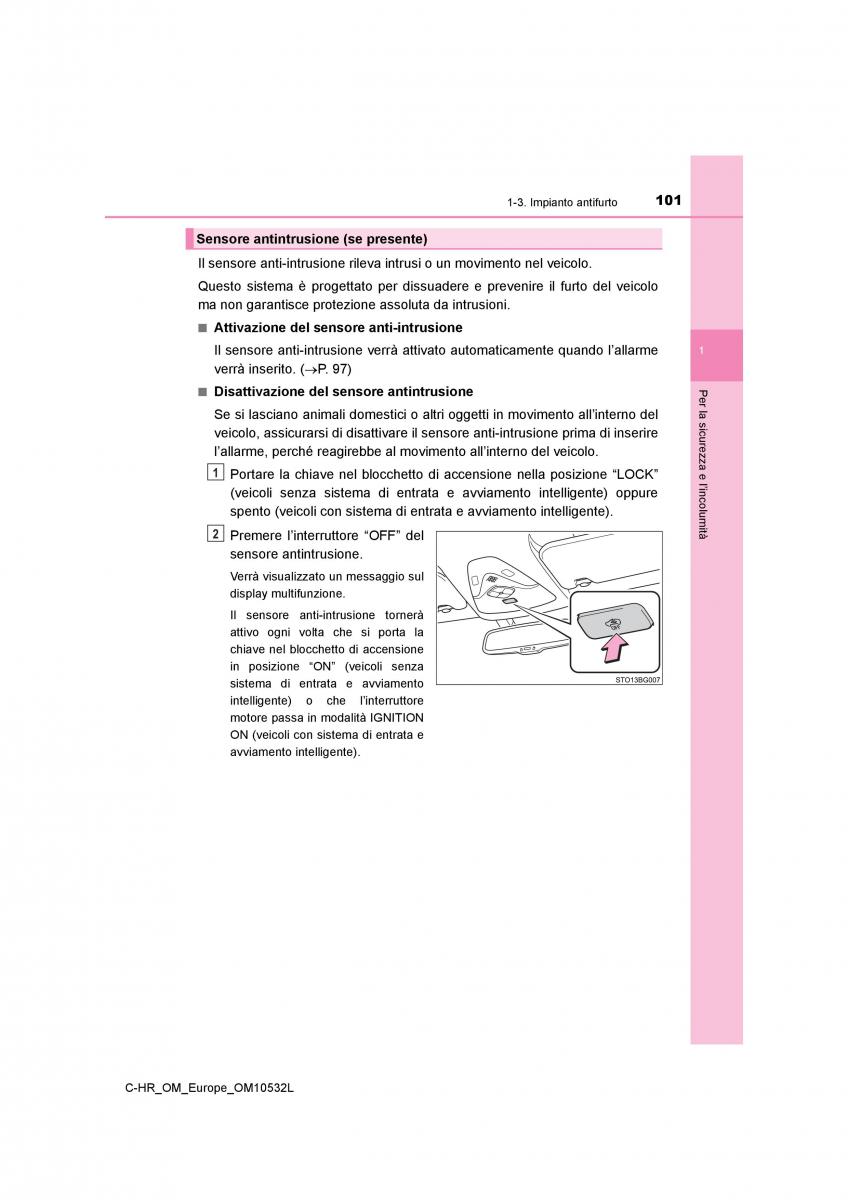 Toyota C HR manuale del proprietario / page 101