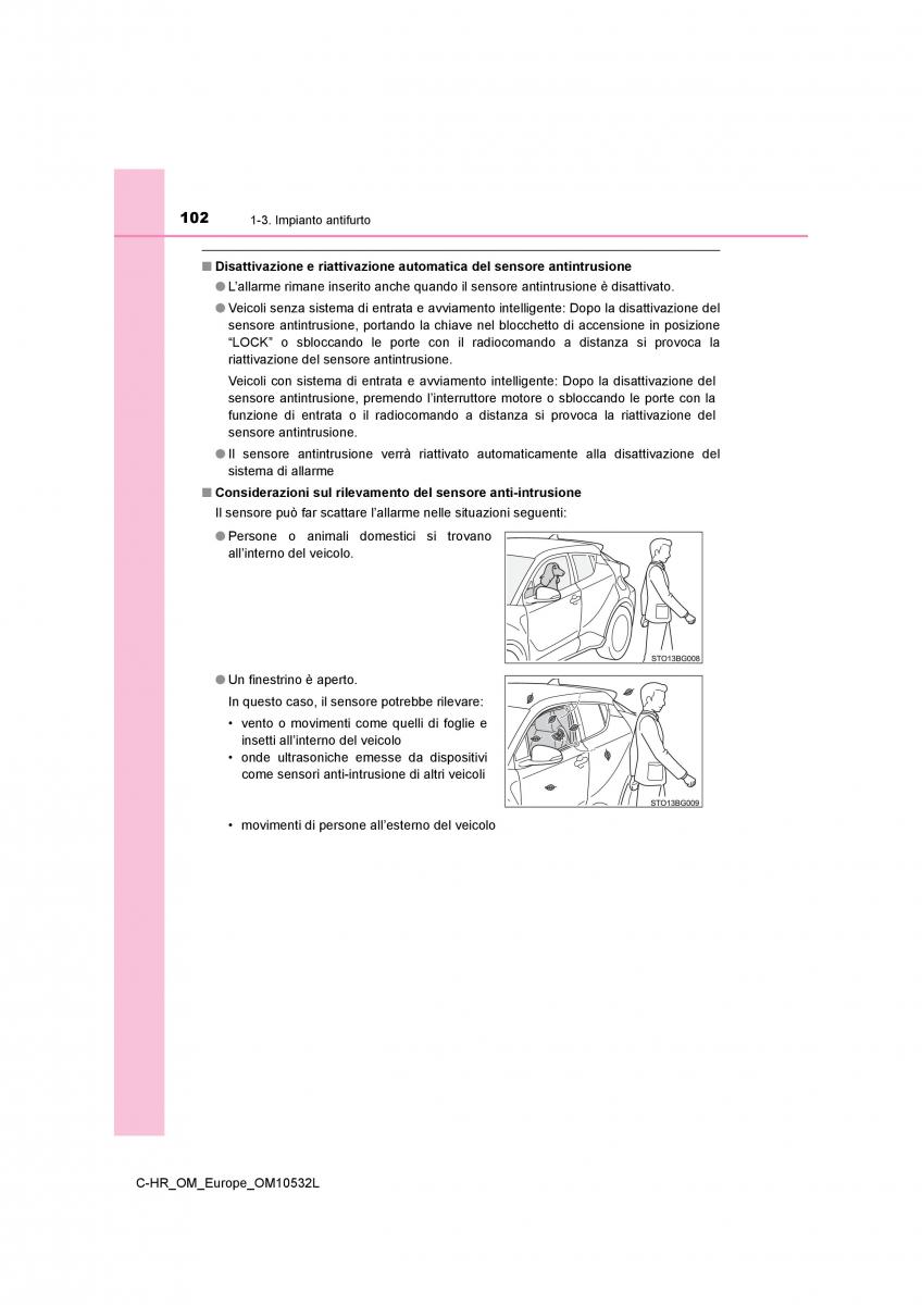 Toyota C HR manuale del proprietario / page 102