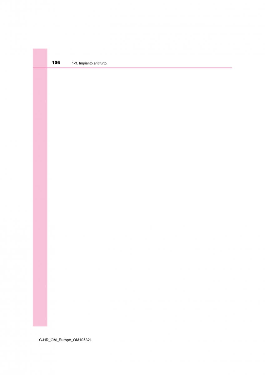 Toyota C HR manuale del proprietario / page 106