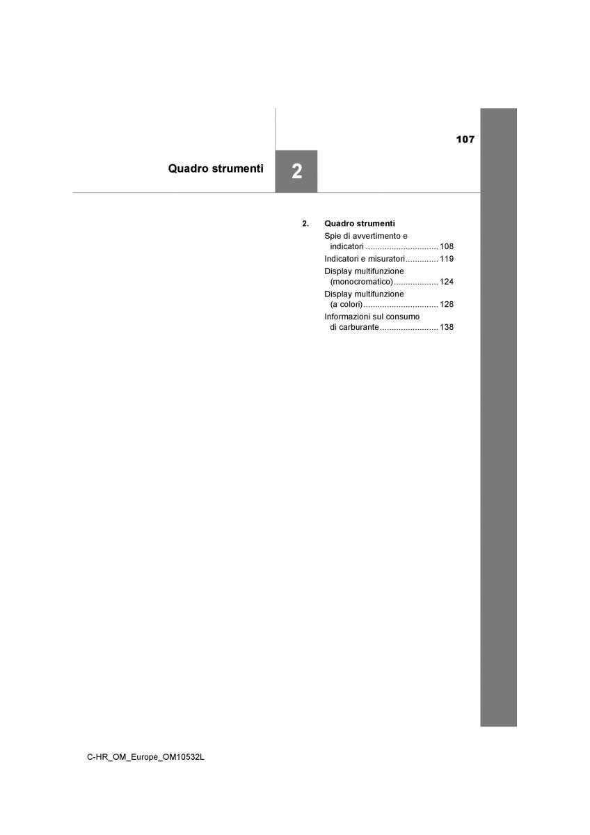 Toyota C HR manuale del proprietario / page 107