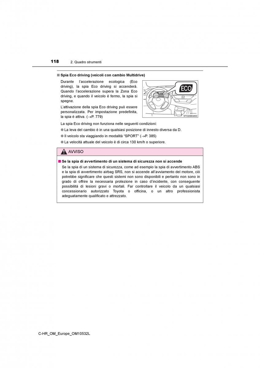 Toyota C HR manuale del proprietario / page 118