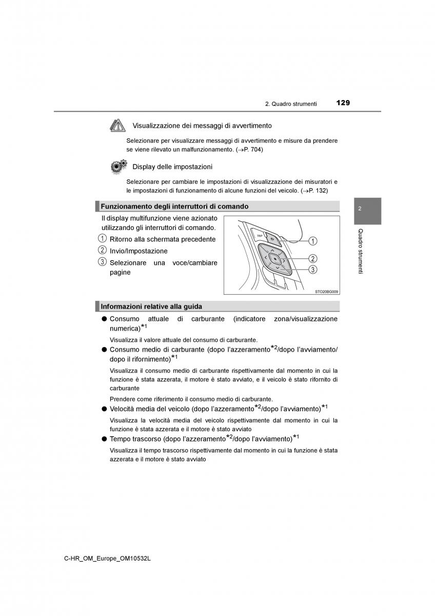 Toyota C HR manuale del proprietario / page 129