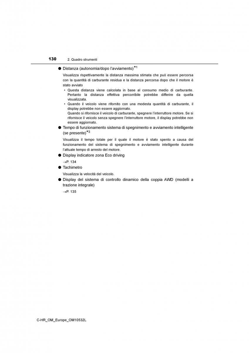 Toyota C HR manuale del proprietario / page 130