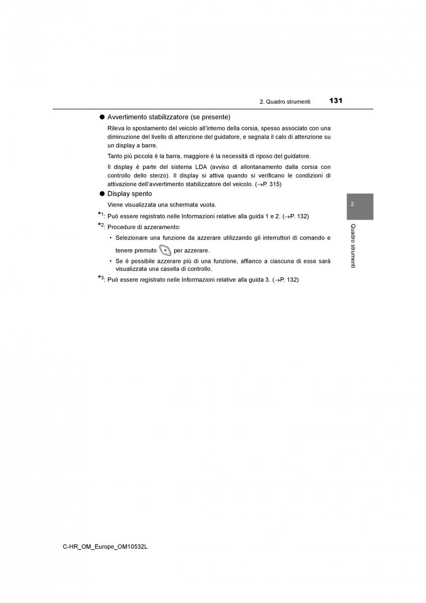 Toyota C HR manuale del proprietario / page 131