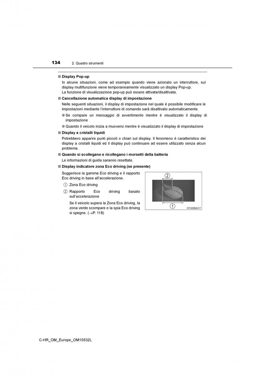 Toyota C HR manuale del proprietario / page 134