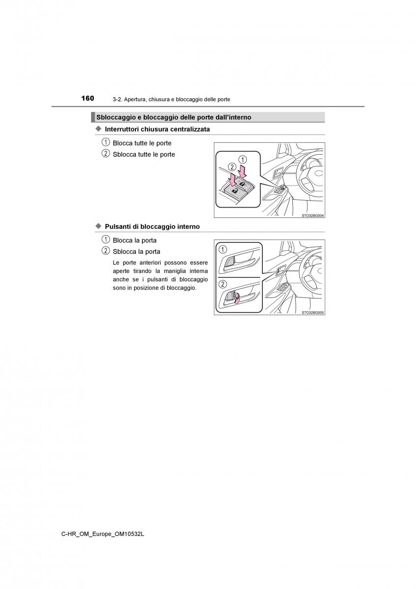 Toyota C HR manuale del proprietario / page 160