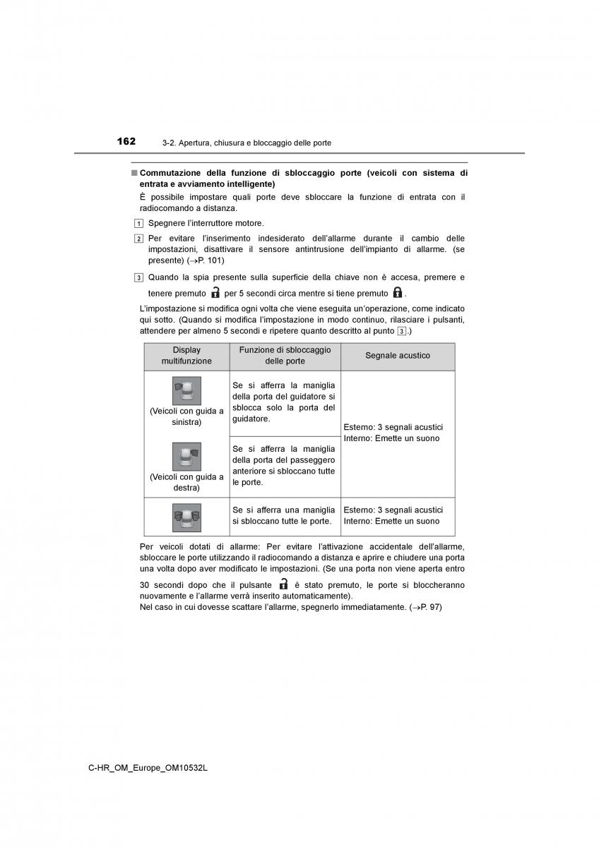 Toyota C HR manuale del proprietario / page 162