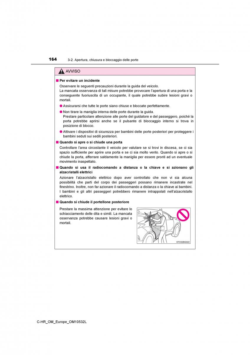 Toyota C HR manuale del proprietario / page 164