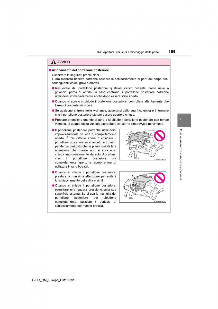 Toyota C HR manuale del proprietario / page 169