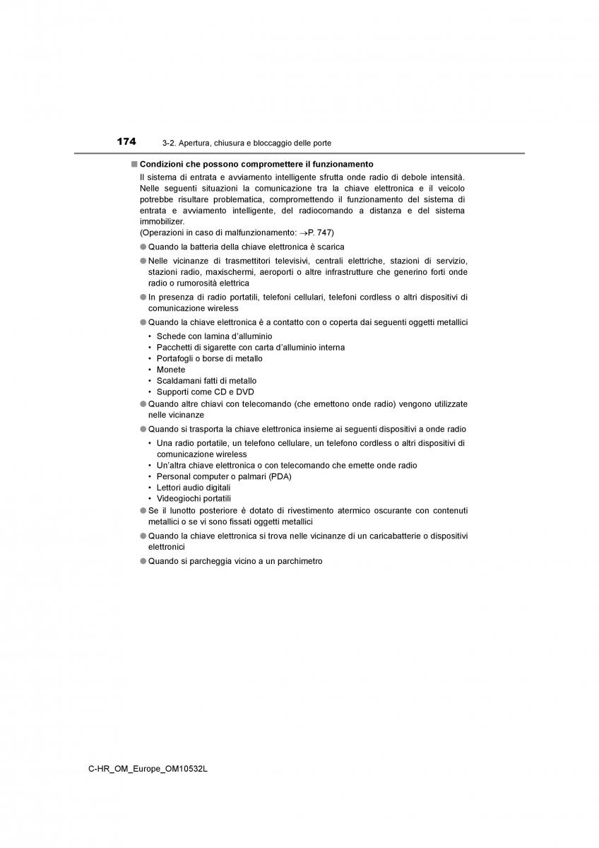 Toyota C HR manuale del proprietario / page 174