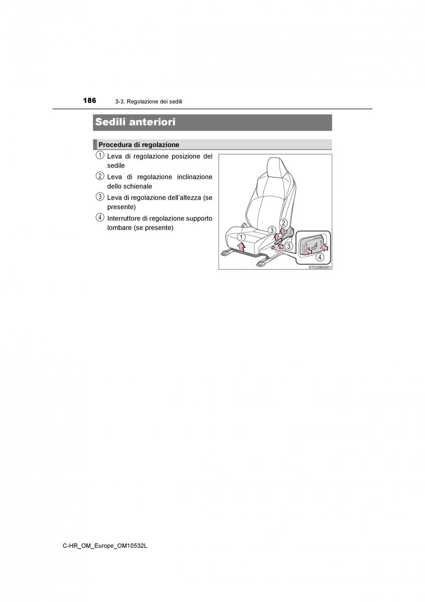 Toyota C HR manuale del proprietario / page 186