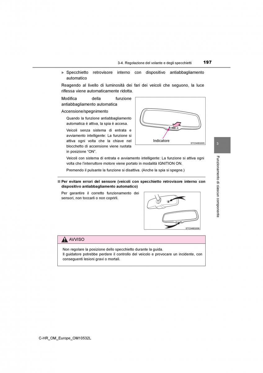 Toyota C HR manuale del proprietario / page 197