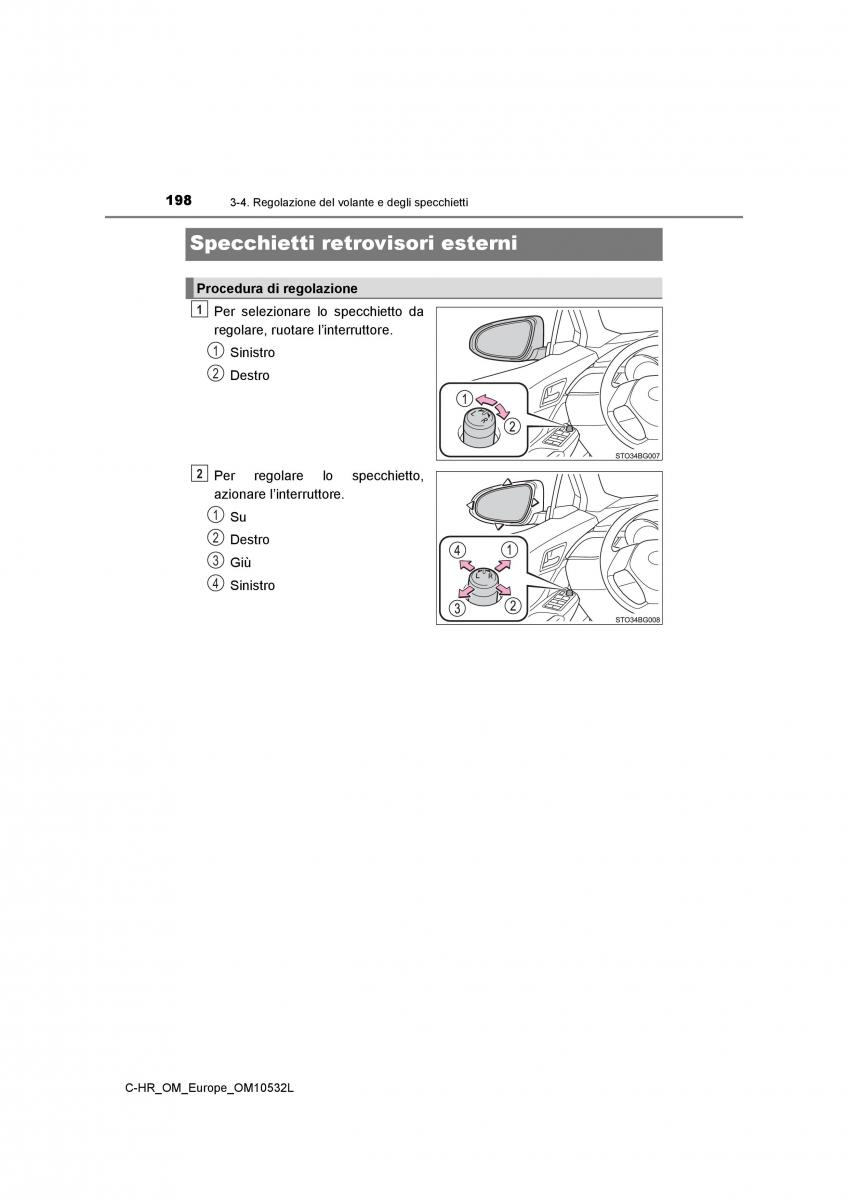 Toyota C HR manuale del proprietario / page 198