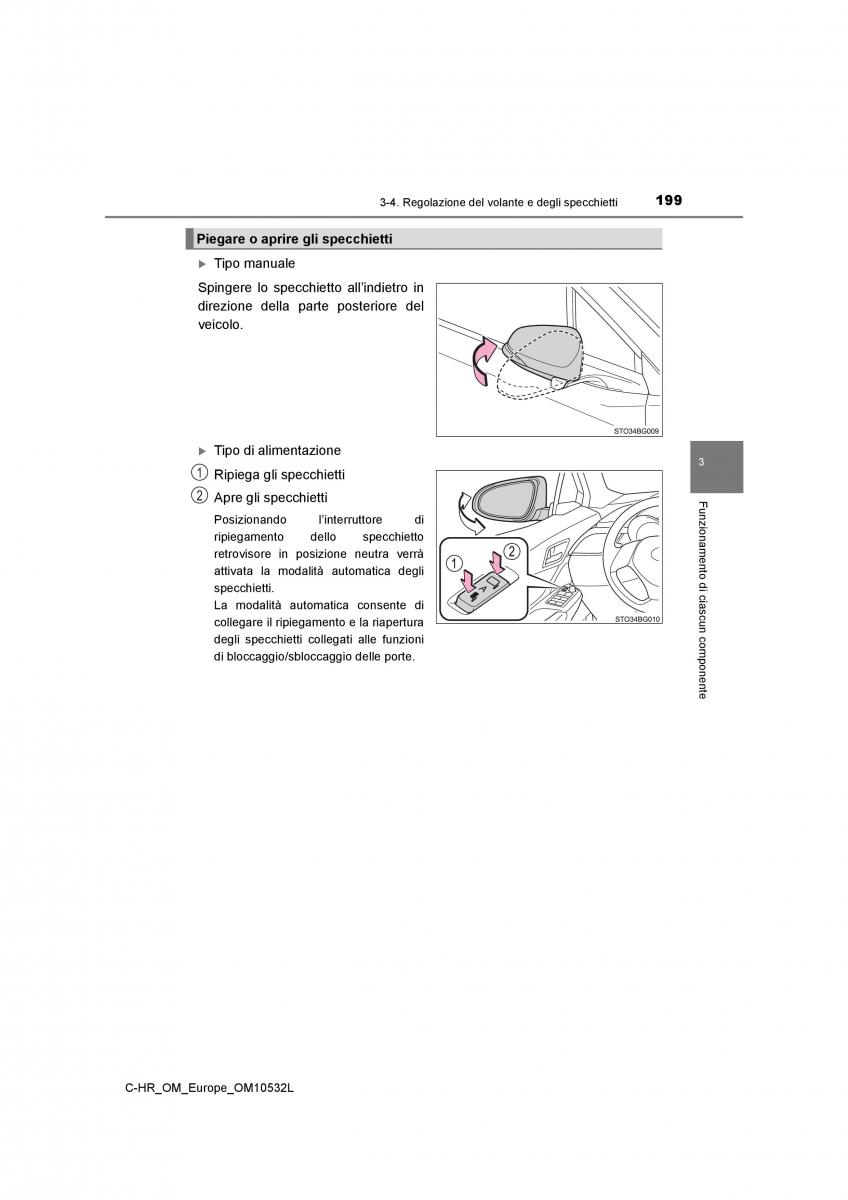 Toyota C HR manuale del proprietario / page 199