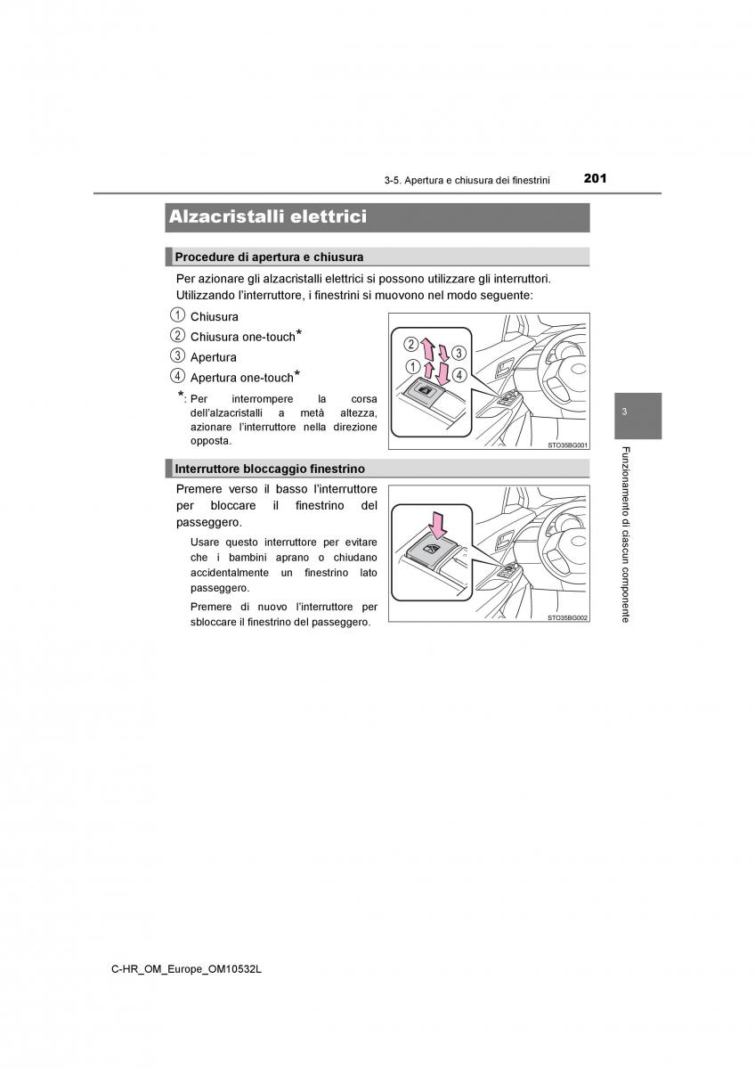 Toyota C HR manuale del proprietario / page 201