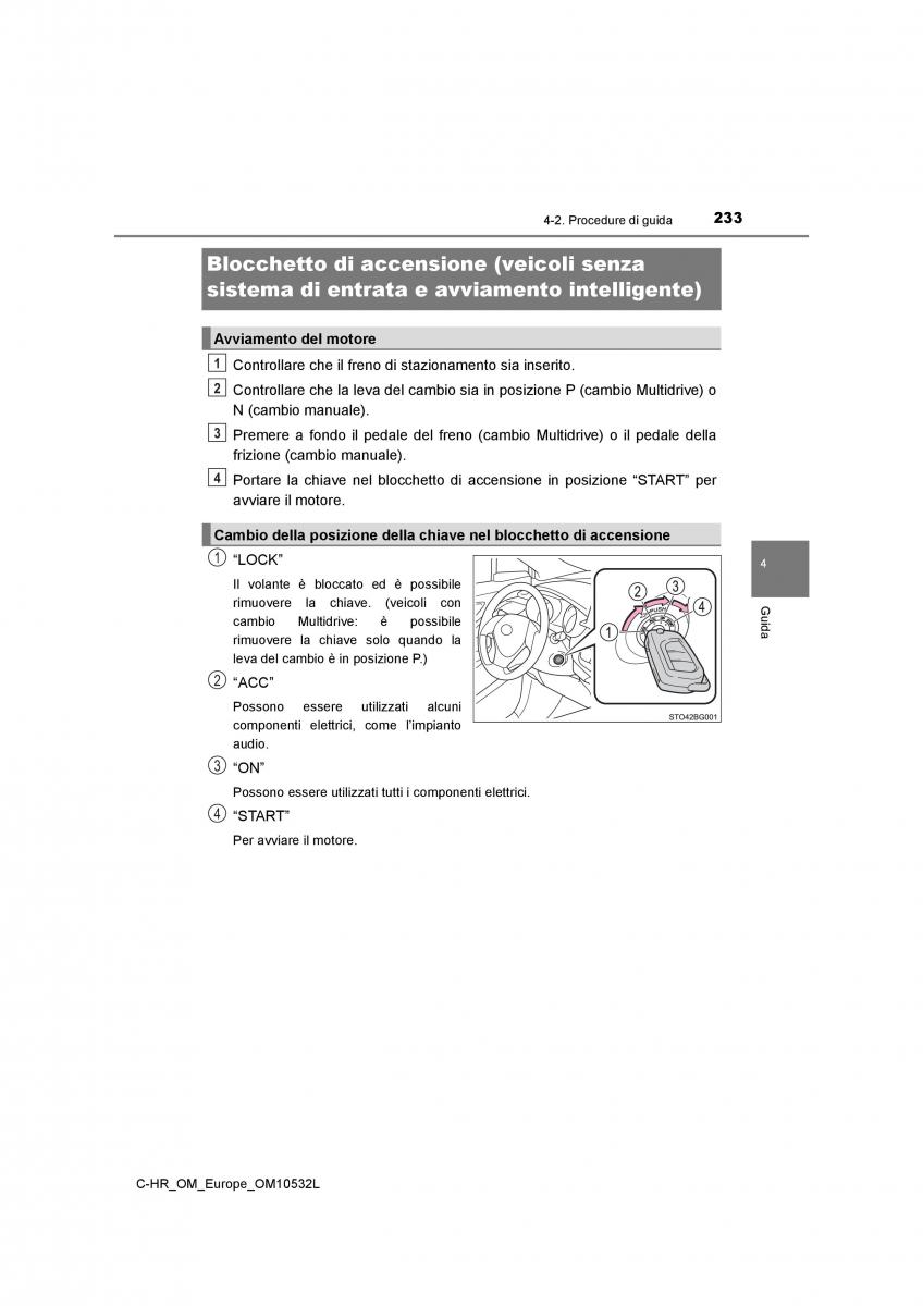 Toyota C HR manuale del proprietario / page 233