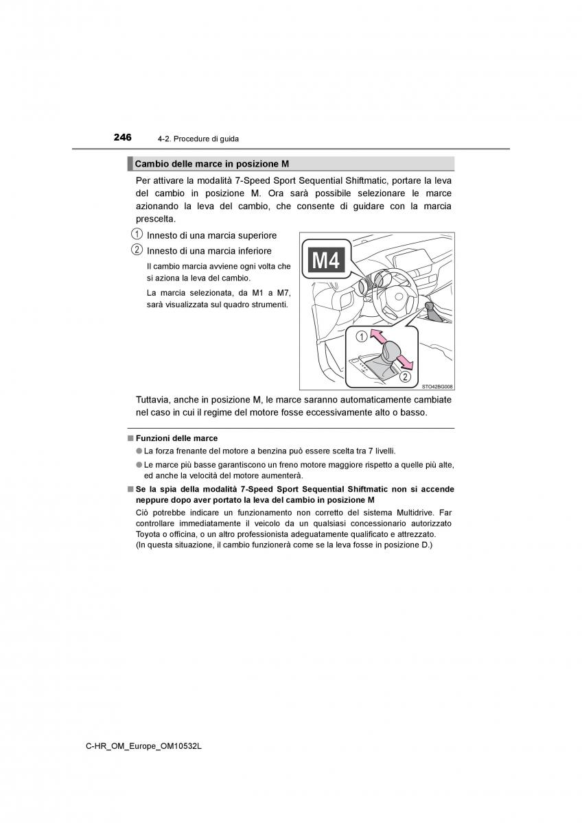 Toyota C HR manuale del proprietario / page 246