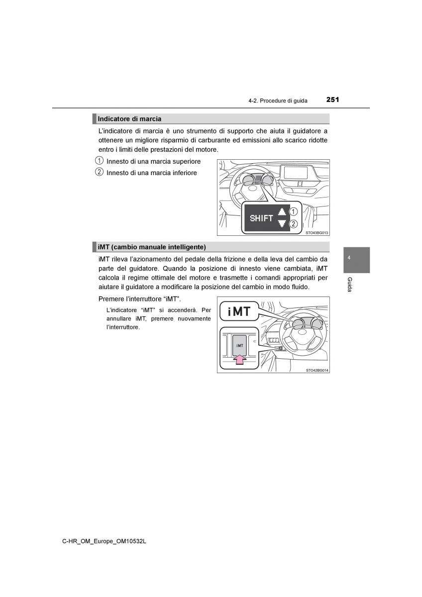 Toyota C HR manuale del proprietario / page 251