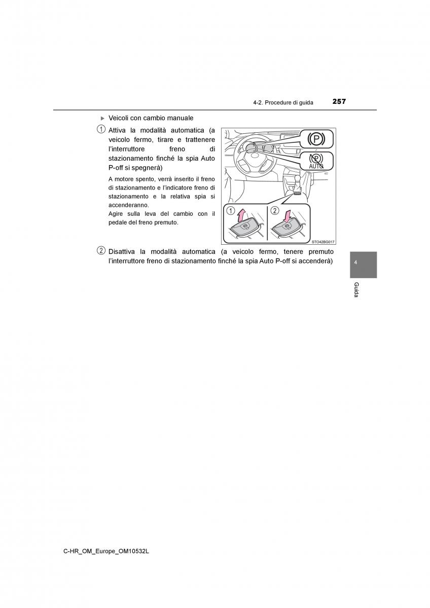 Toyota C HR manuale del proprietario / page 257