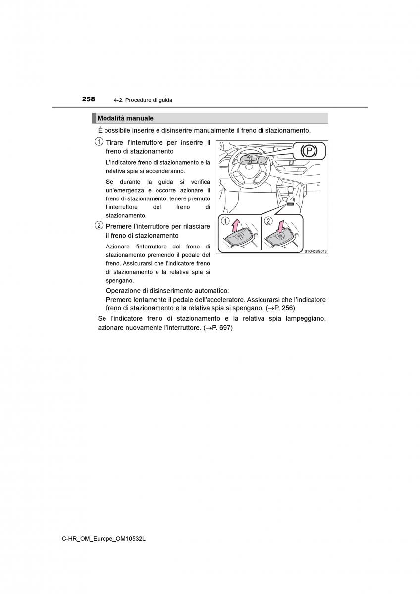 Toyota C HR manuale del proprietario / page 258