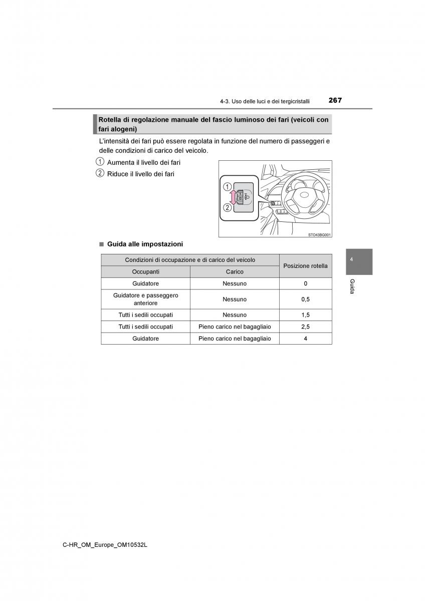 Toyota C HR manuale del proprietario / page 267