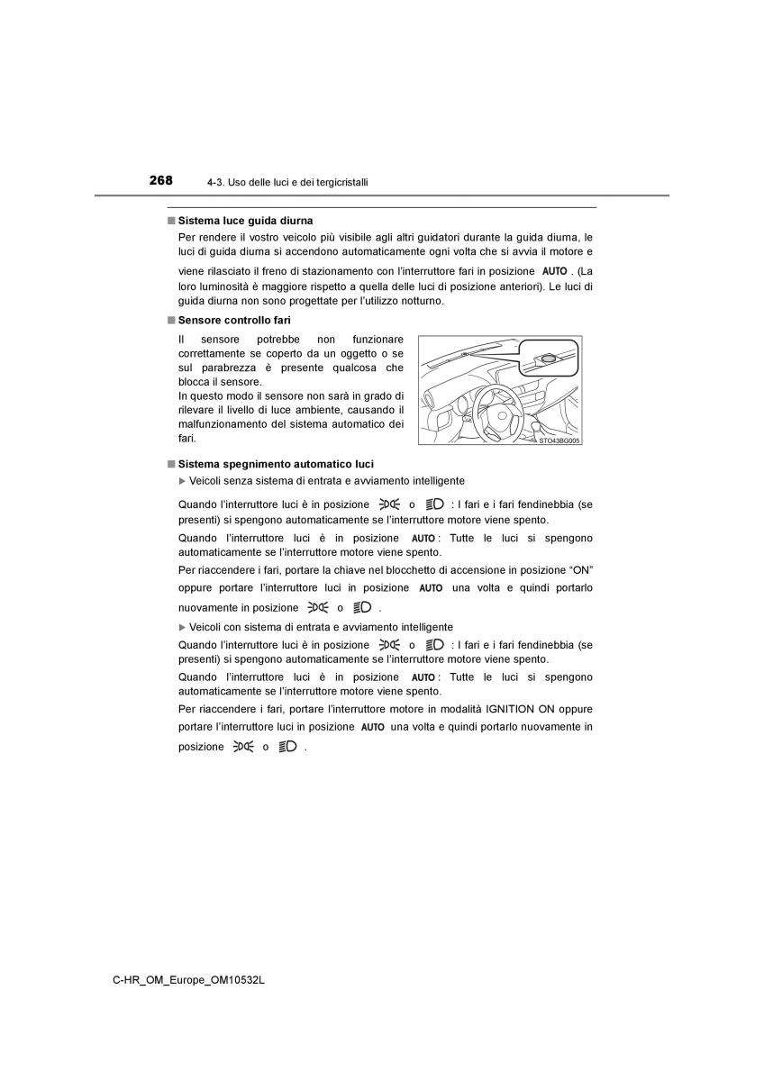 Toyota C HR manuale del proprietario / page 268