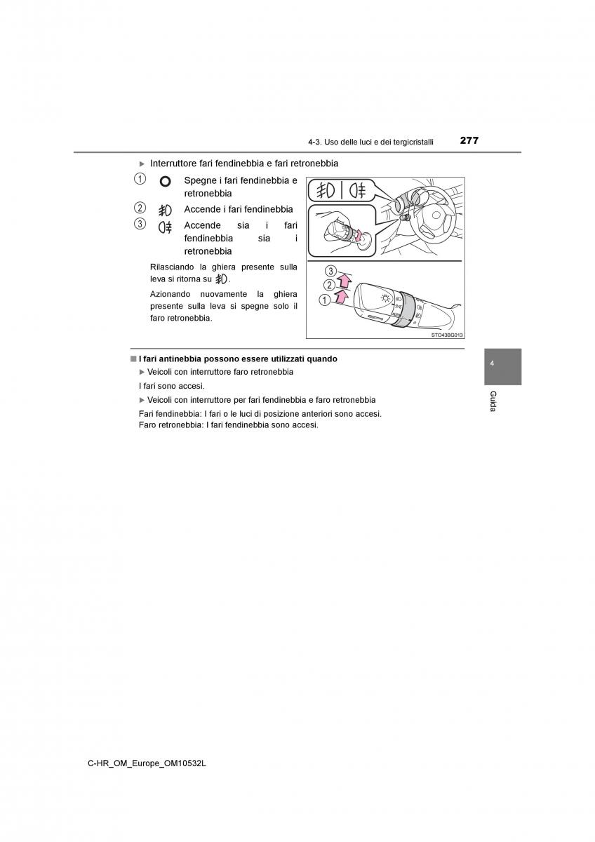 Toyota C HR manuale del proprietario / page 277