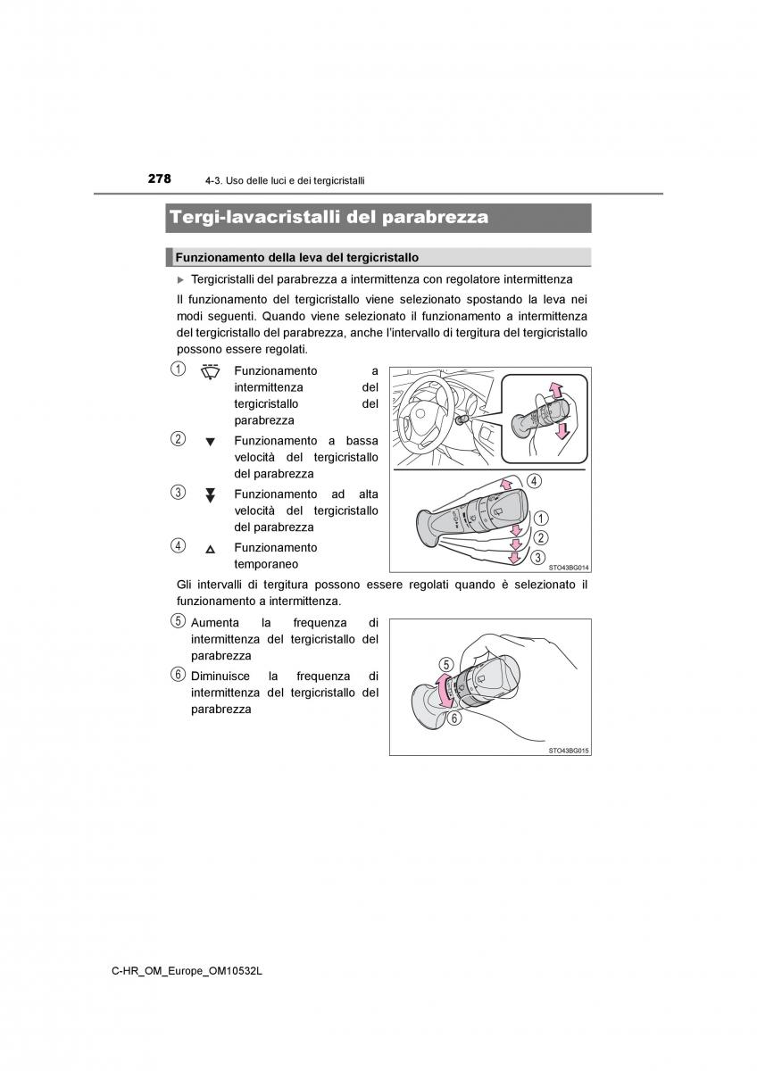 Toyota C HR manuale del proprietario / page 278