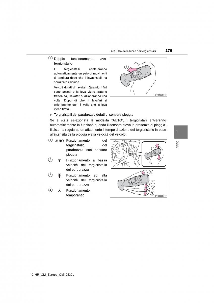 Toyota C HR manuale del proprietario / page 279