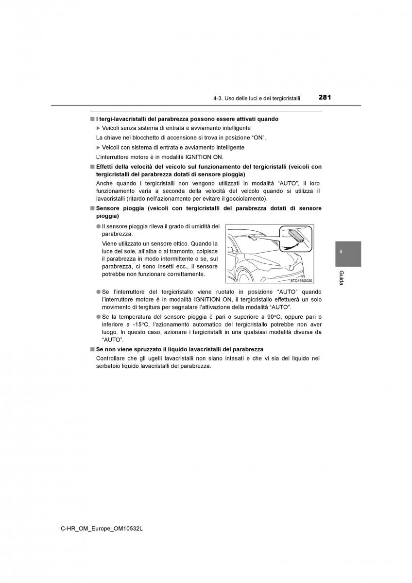 Toyota C HR manuale del proprietario / page 281