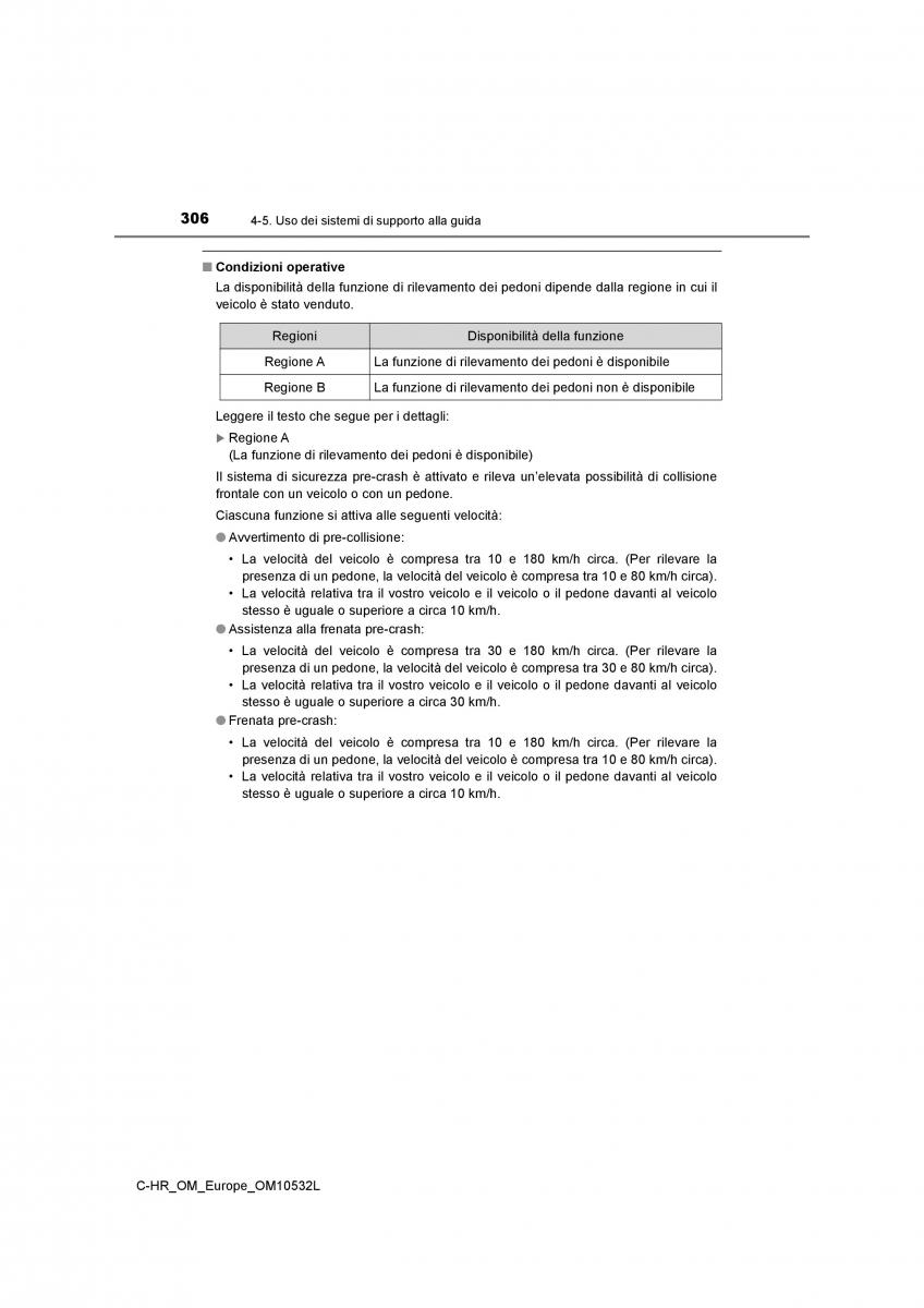 Toyota C HR manuale del proprietario / page 306