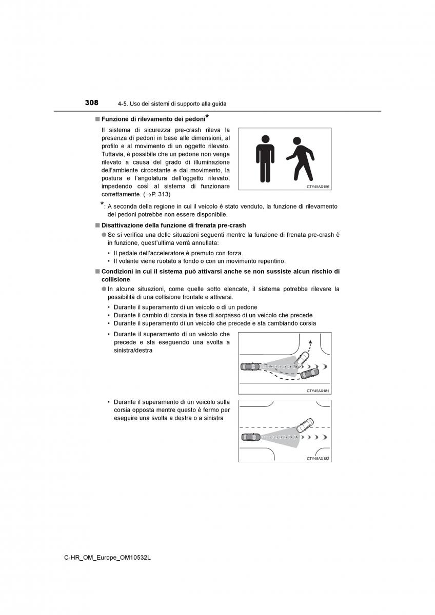 Toyota C HR manuale del proprietario / page 308