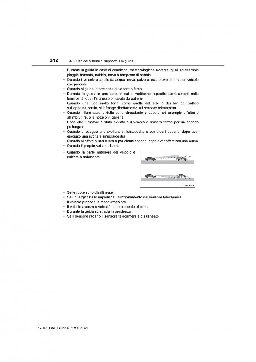 Toyota C HR manuale del proprietario / page 312