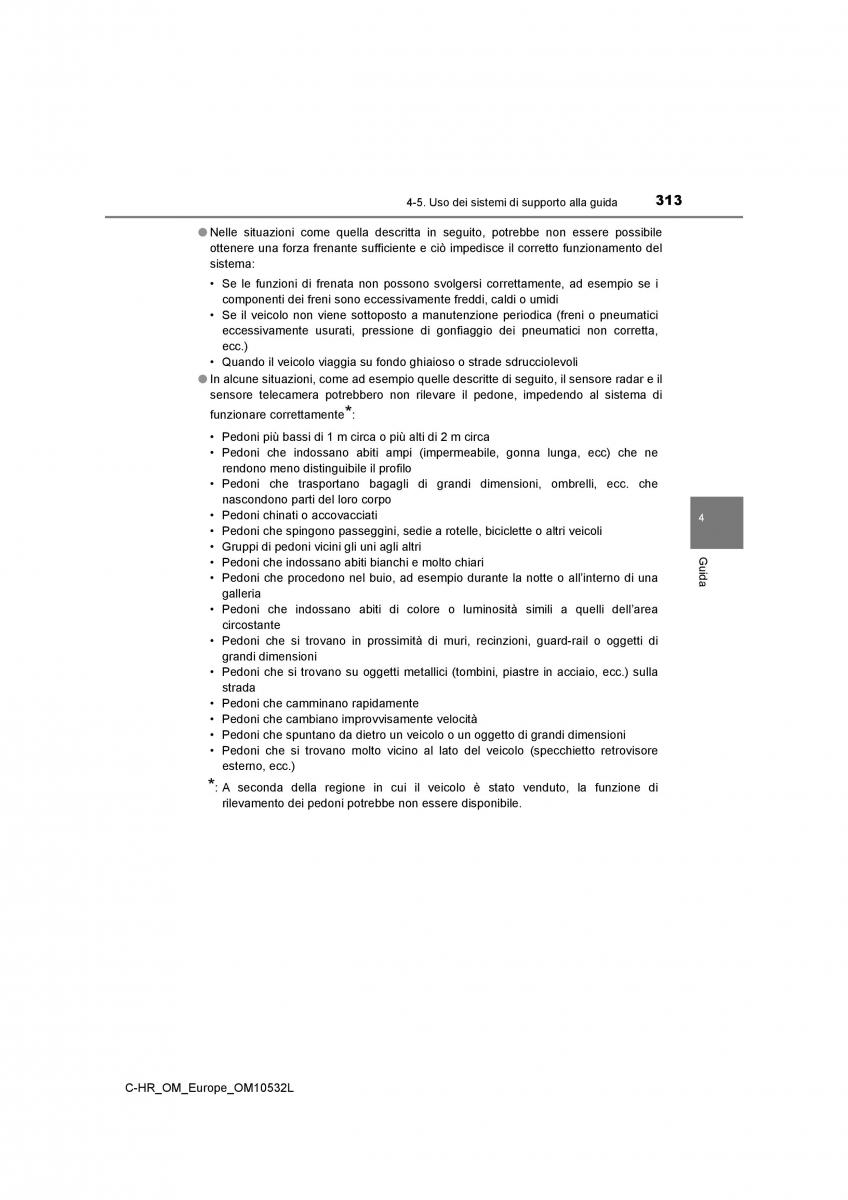 Toyota C HR manuale del proprietario / page 313